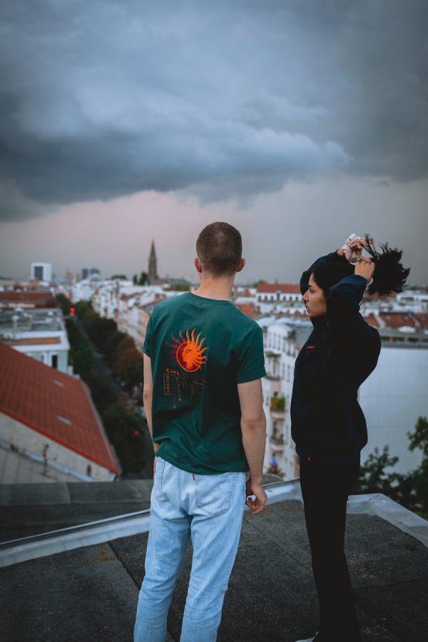 couple on roof